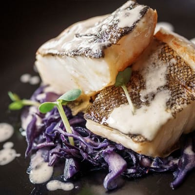 Dettaglio secondo piatto ristorante Casa Guargnè Cortina d’Ampezzo